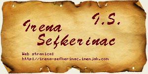 Irena Sefkerinac vizit kartica